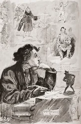 Souvenirs de Grimaldi. Illustration de Harry Furniss pour le roman de Charles Dickens Mémoires de Joseph Grimaldi, de l