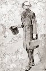 Le Voyageur Non Commercial. Illustration par Harry Furniss pour la nouvelle 