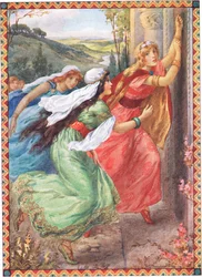Emer a atteint la porte en premier (de la partie Champions) (lithographie couleur)