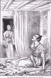 Son sommeil a été perturbé par un bruit au-dessus du plafond (extrait de More Stories from Raiko) (litho)
