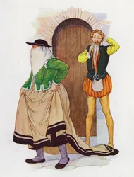 Illustration pour Don Quichotte (lithographie couleur)