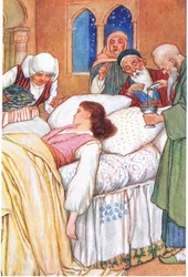 La princesse Aldebonda et ses médecins (dans l