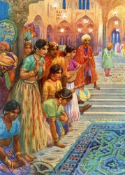 Le Palais du Lac (lithographie couleur)