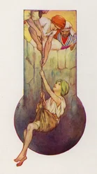 Les frères tirent Joseph de la fosse (lithographie couleur)