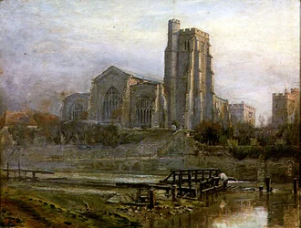 La vieille église au lever du soleil