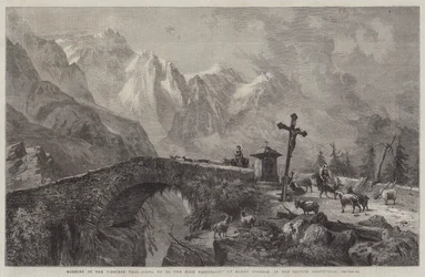 Matin dans la vallée de Viescher, en montant vers les hauts pâturages