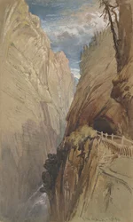 Via Mala, Suisse, 1854