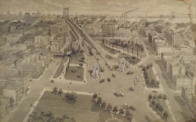 Place de Brooklyn du pont de Manhattan, vers 1917