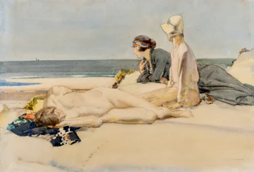 Une Plage Isolée et une Voile Lointaine