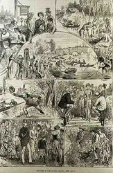 Croquis à la régate de Henley, de The Illustrated London News, 7 février 1881