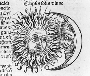 Éclipse décrite par Hartmann Schedel dans la Chronique de Nuremberg