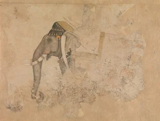 Éléphant et cavalier, vers 1640