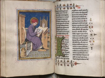 Livre des Évangiles avec Portraits des Évangélistes : Initiale décorée
