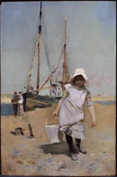 Une fille de pêcheur bretonne