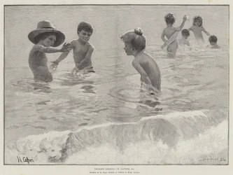 Enfants se baignant