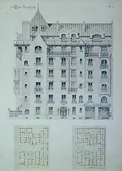 La façade et le plan du 
