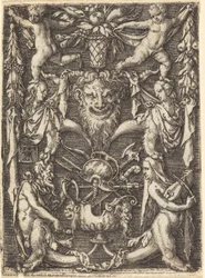 Ornement avec masque, 1550