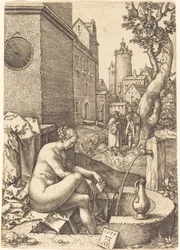 Suzanne surprise par les deux vieillards, 1555