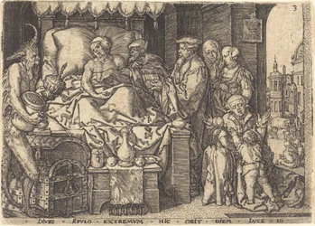 Le Riche sur son lit de mort, 1554