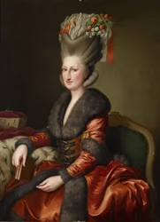 Portrait de Marie-Amélie Auguste de Saxe en costume polonais