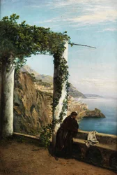 Moine sur la côte d