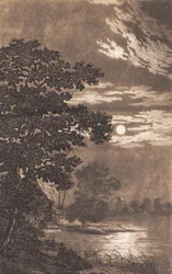 Clair de lune sur un lac