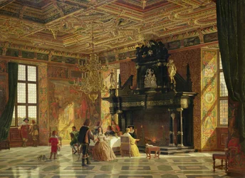 Intérieur de la salle des chevaliers, Palais de Fredericksborg, près de Copenhague