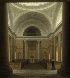 La Slotskirken de Christiansborg, Copenhague, vers les années 1850
