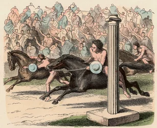Grèce antique : Sport : Monter et descendre d