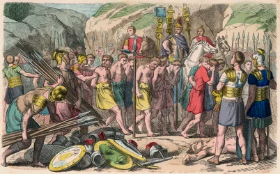 Rome antique : Les ennemis capturés sont harnachés