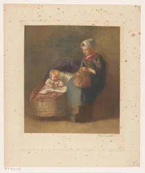 Femme travaillant à la main à côté d