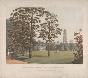 Vue dans les jardins de Kew de l