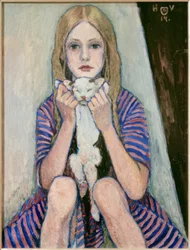 Enfant avec chat
