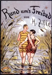 H. Zille, Autour de la piscine en plein air - illustration de couverture