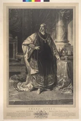 Figure entière debout François-Joseph I en robe de toison