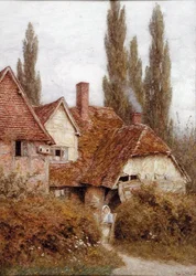 Une vieille ferme à Didcot, vers 1918