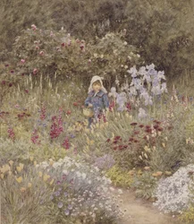 Minna, illustration de Happy England par Marcus Huish, pub. par A & C Black, 1904