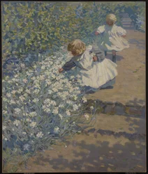 Cueillir des fleurs, vers 1912