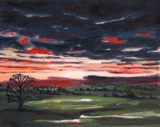 Coucher de soleil en hiver, 2008