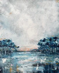 Paysage aquatique serein à l