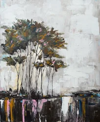 Reflets paisibles dans les arbres