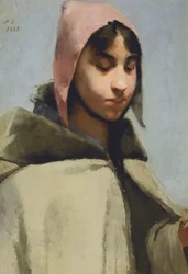 Une jeune fille en robe de campagne française