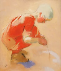 Jeune fille sur le sable