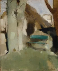 Ombre sur le mur II Banc vert, 1928.