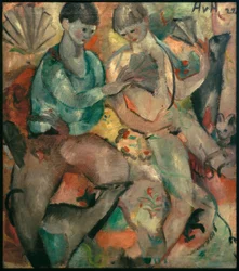 Les garçons avec les éventails