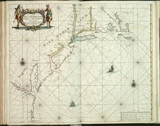 Carte de la Nouvelle-Hollande, Virginie et Nouvelle-Angleterre