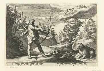 Arcas vise Callisto avec sa flèche