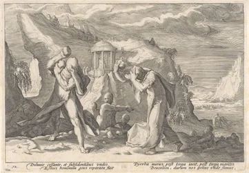 Deucalion et Pyrrha créant une nouvelle race humaine