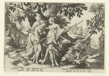 Jupiter séduit Callisto sous l