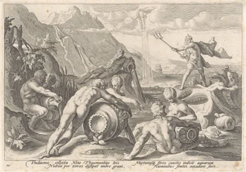 Neptune ordonne aux dieux des rivières de provoquer un déluge